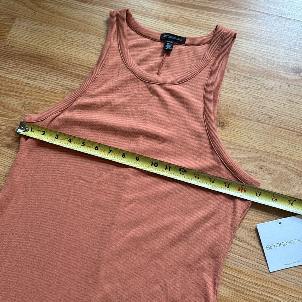 Beyond Yoga Sleeveless Midi Dress in Terracotta Peach - Picture 8 of 11